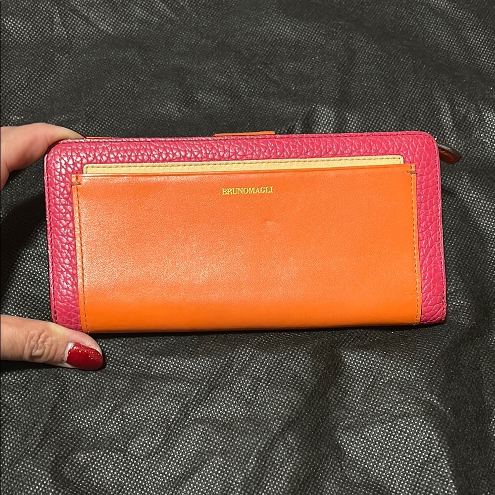 Bruno Magli Women's Pink and Orange Wallet